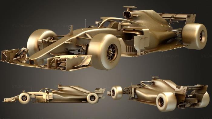 Автомобили и транспорт (Mercedes W09 2018, CARS_2468) 3D модель для ЧПУ станка